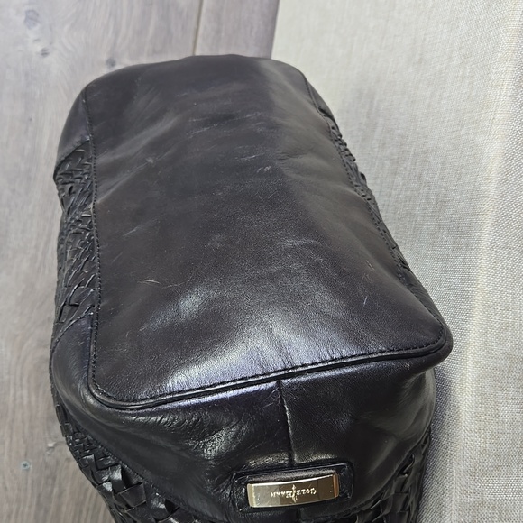 Cole Haan Brown Woven Leather Tote Shoulder Bag - Picture 6 of 13